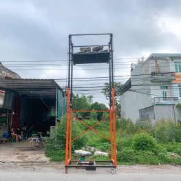 Giàn Giáo Nâng Hạ Điện 220v Có Bánh Xe Di Chuyển - Thiết Bị Nâng Hạ Phục Vụ Công Trình , Nhà Xưởng